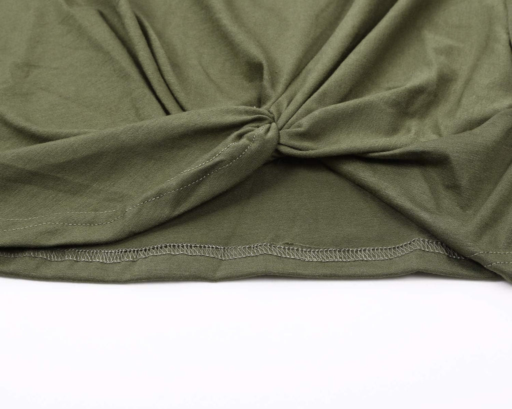 Girls Casual Tunic Tops Knot Front Long Sleeve Loose Soft Blouse T-Shirt Size 4-13