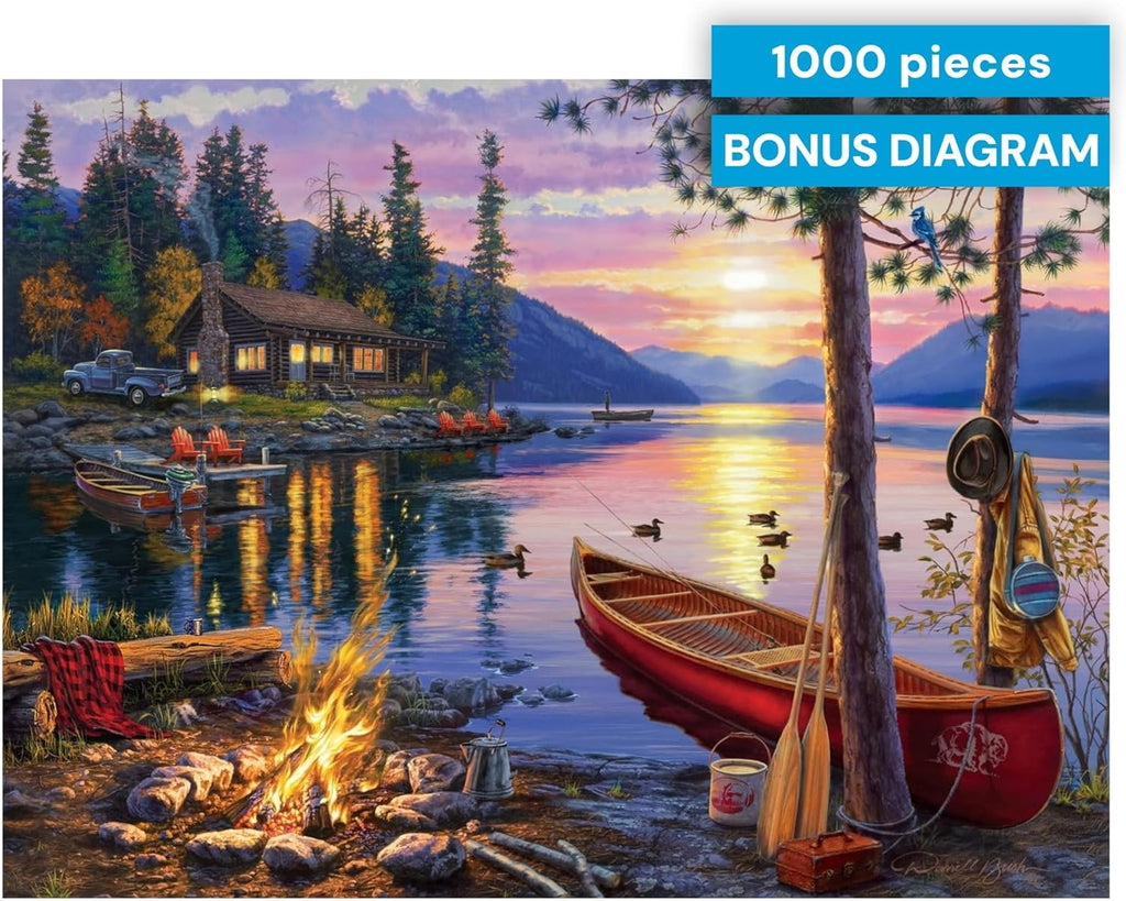 - Darrell Bush - Canoe Lake - 1000 Piece Jigsaw Puzzle